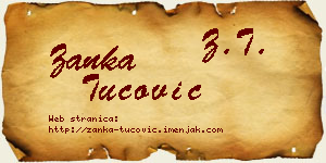 Žanka Tucović vizit kartica